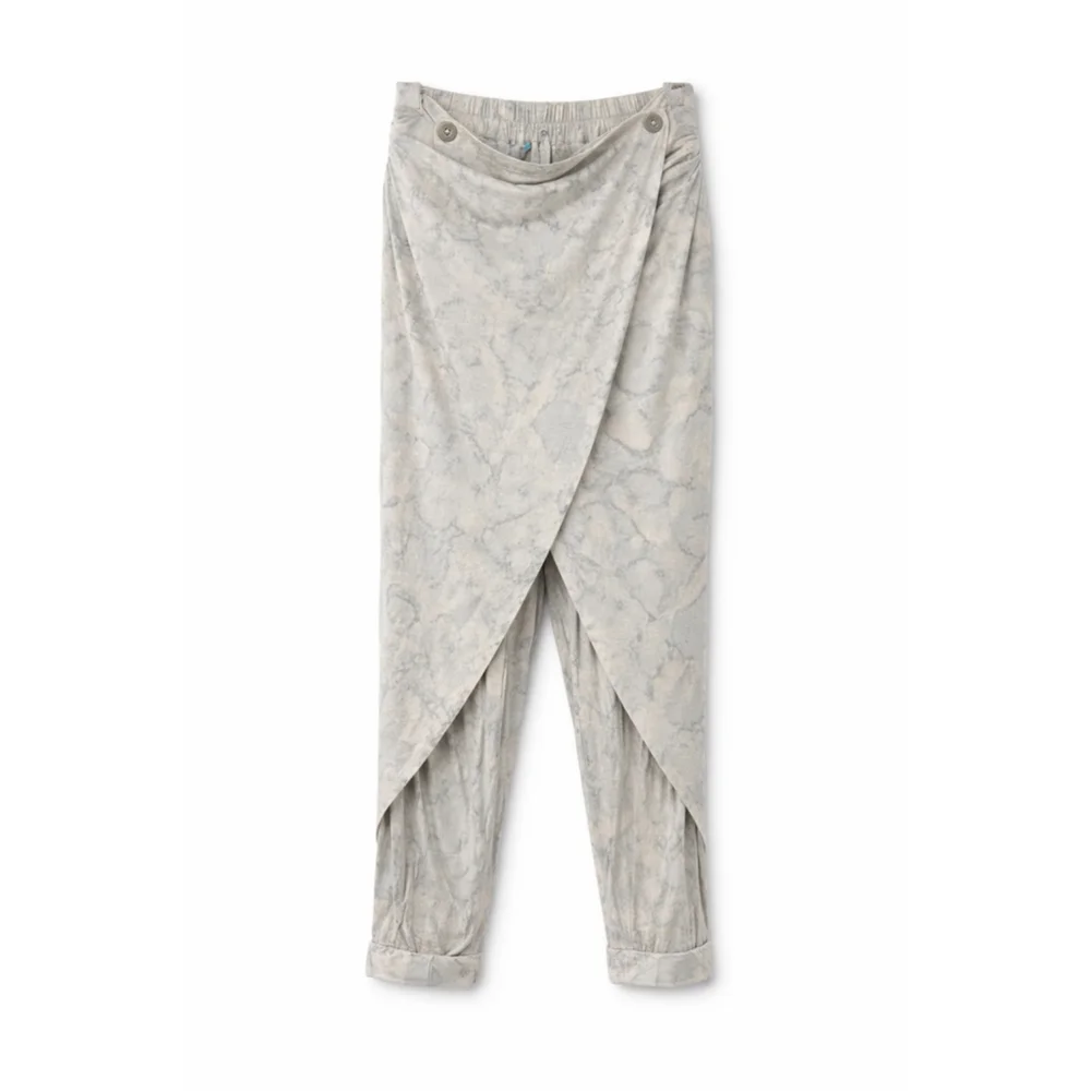 Hands to Hearts Fly Away Pants Marble Print L/XL Boho Wrap Harem Pants - Picture 2 of 12